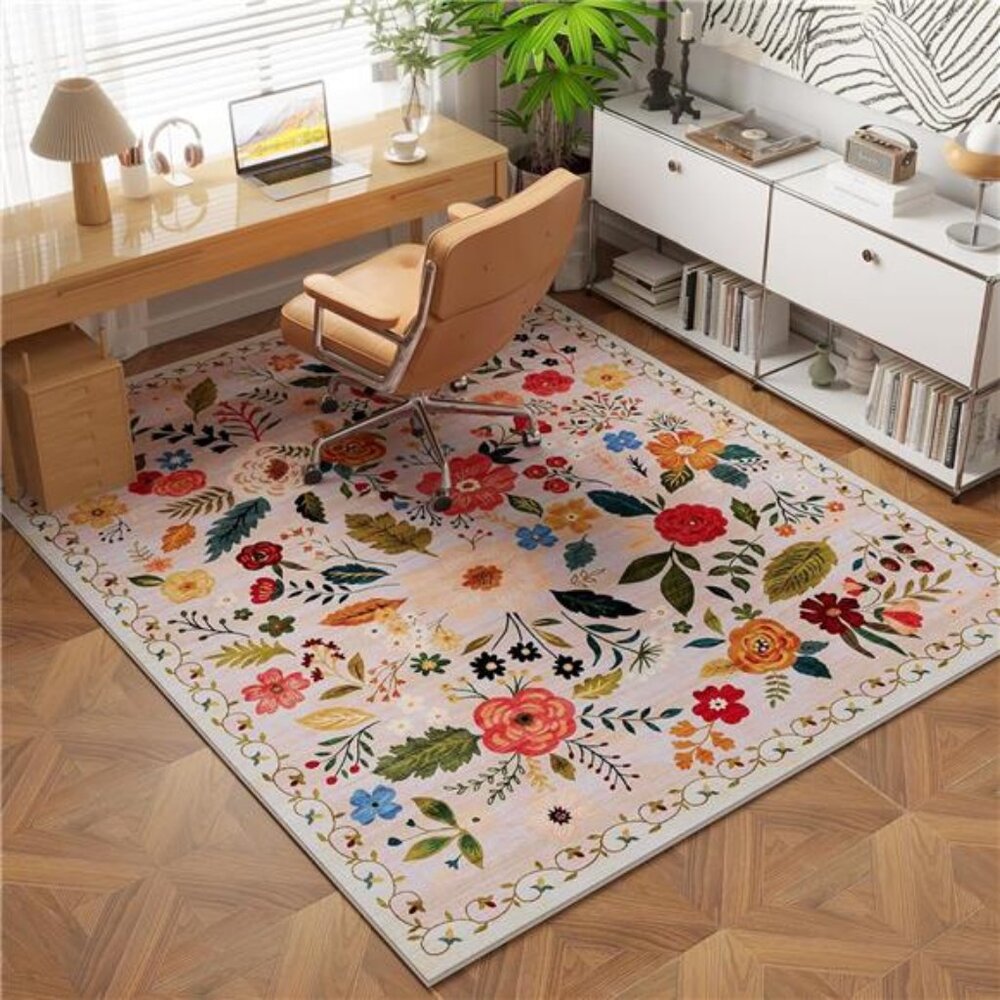 NEW Floral Boho Chic Area Rug - Picture 6 of 7
